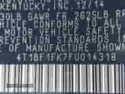 2015 Toyota Camry SE z VIN 4T1BF1FK7FU014318, wystawiony jako IAAI lot #42733836 z przebiegiem 153 303 mil mil oraz . Historia ofert i sprzedaży dostępna na DreamBid. Obrazek 9.