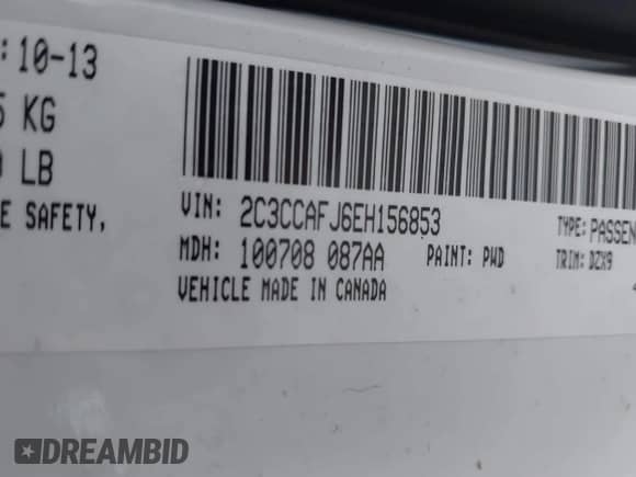 2014 Chrysler 300 SRT-8 с VIN 2C3CCAFJ6EH156853, выставлен на аукционе IAAI как лот 42370748 с пробегом 44 434 миль миль и . История ставок и продаж доступна на DreamBid. Изображение 9.