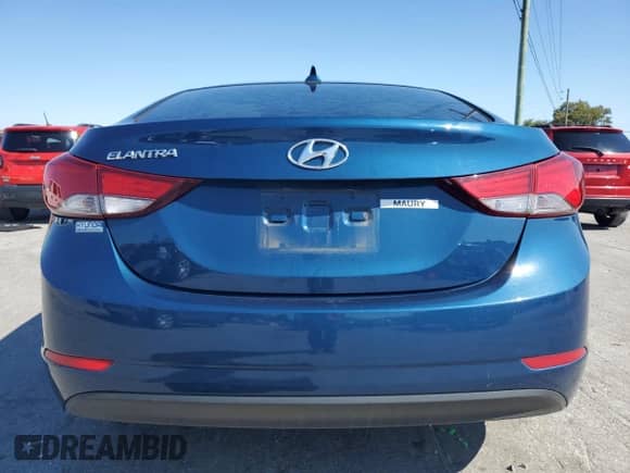 2014 Hyundai Elantra Limited with VIN KMHDH4AE1EU160038, listed as a Copart auction lot 71945205 with Not provided miles and Salvage title. Bid and sale history available at DreamBid. Image 6.
