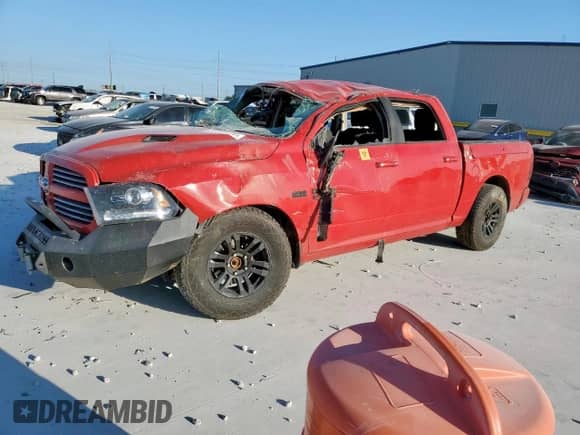 2014 Ram 1500 Sport with VIN 1C6RR7MT4ES276291, listed as a Copart auction lot 65761775 with Not provided miles and Salvage title. Bid and sale history available at DreamBid. Image 1.