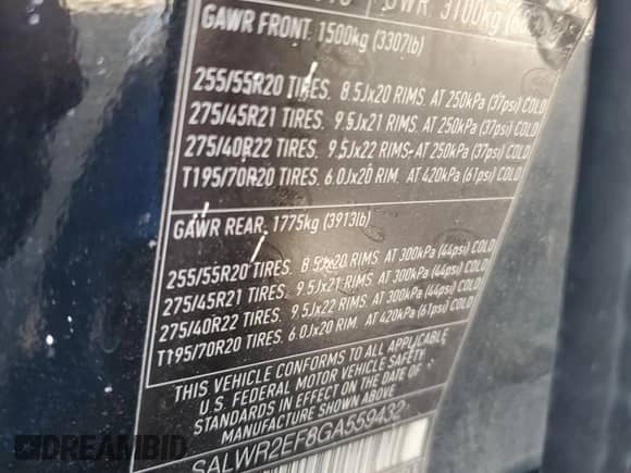 2016 Land Rover Range Rover Sport Dynamic z VIN SALWR2EF8GA559432, wystawiony jako Copart lot #86185985 z przebiegiem 133 997 mil mil oraz Czysty tytuł • Clean title. Historia ofert i sprzedaży dostępna na DreamBid. Obrazek 14.