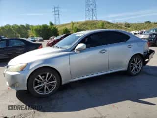 2007 Lexus IS 250 with VIN JTHCK262575011759, listed as a Copart auction lot 63586675 with 202,775 mi miles and Salvage title. Bid and sale history available at DreamBid. Image 1.