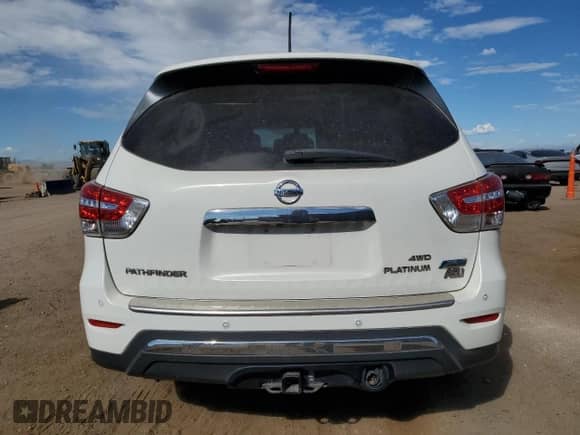 2014 Nissan Pathfinder Platinum Hybrid with VIN 5N1CR2MM3EC649806, listed as a Copart auction lot 80117495 with 155,568 mi miles and Clean title. Bid and sale history available at DreamBid. Image 6.