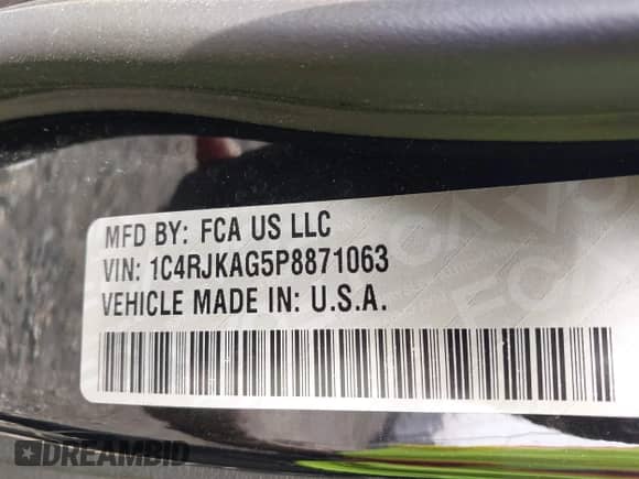 2023 Jeep Grand Cherokee Altitude with VIN 1C4RJKAG5P8871063, listed as a IAAI auction lot 42786718 with 64,492 mi miles and . Bid and sale history available at DreamBid. Image 9.