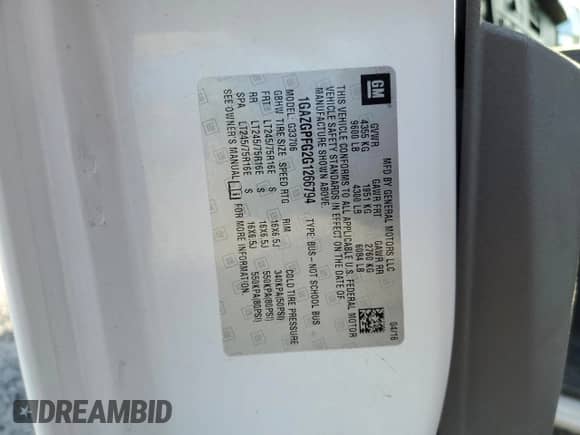 2016 Chevrolet Express Passenger LT с VIN 1GAZGPFG2G1266794, выставлен на аукционе Copart как лот 78643464 с пробегом 227 753 миль миль и Чистый • Clean title. История ставок и продаж доступна на DreamBid. Изображение 12.