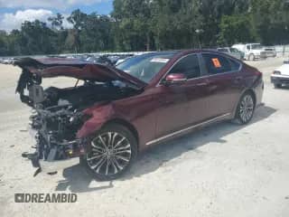 2016 Hyundai Genesis 3.8L with VIN KMHGN4JE9GU140578, listed as a Copart auction lot 86673095 with 120,258 mi miles and Salvage title. Bid and sale history available at DreamBid. Image 1.