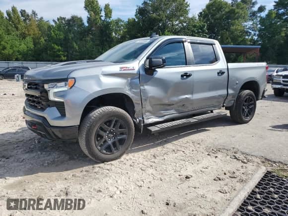 2025 Chevrolet Silverado 1500 LT Trail Boss с VIN 3GCPKFEKXSG326005, выставлен на аукционе Copart как лот 71413595 с пробегом 4 231 миль миль и Списание • Salvage title. История ставок и продаж доступна на DreamBid. Изображение 1.