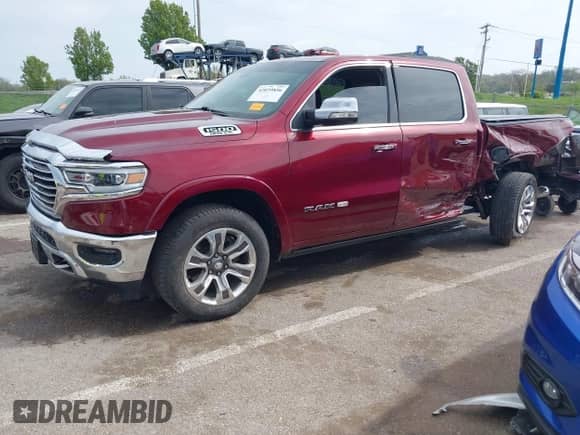 2019 Ram 1500 Longhorn with VIN 1C6SRFKT4KN640718, listed as a IAAI auction lot 42039856 with 45,531 mi miles and . Bid and sale history available at DreamBid. Image 18.
