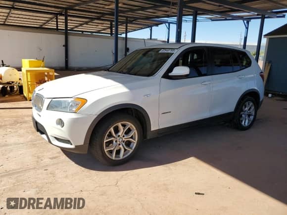 2013 BMW X3 xDrive28i z VIN 5UXWX9C55D0A31513, wystawiony jako Copart lot #82640765 z przebiegiem 127 746 mil mil oraz Szkoda całkowita • Salvage title. Historia ofert i sprzedaży dostępna na DreamBid. Obrazek 1.