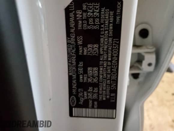 2022 Hyundai Santa Cruz SEL с VIN 5NTJBDAE0NH003721, выставлен на аукционе Copart как лот 41062254 с пробегом 23 675 миль миль и . История ставок и продаж доступна на DreamBid. Изображение 14.