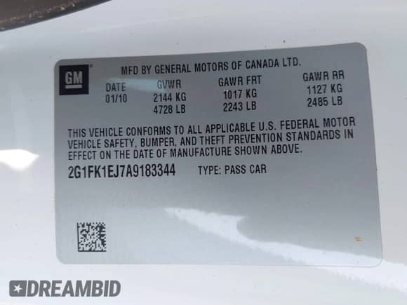 2010 Chevrolet Camaro 2SS z VIN 2G1FK1EJ7A9183344, wystawiony jako IAAI lot #43221875 z przebiegiem 142 485 mil mil oraz . Historia ofert i sprzedaży dostępna na DreamBid. Obrazek 9.