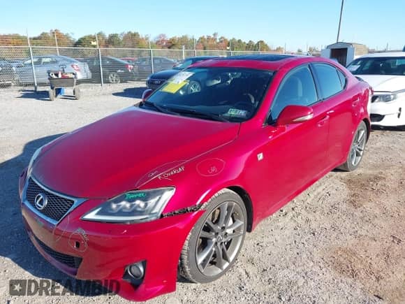 2011 Lexus IS 350 with VIN JTHBE5C24B5027260, listed as a IAAI auction lot 43476731 with 148,637 mi miles and . Bid and sale history available at DreamBid. Image 6.