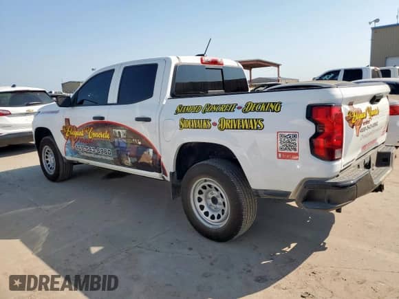 2024 Chevrolet Colorado 2WD Work Truck with VIN 1GCGSBEC3R1124908, listed as a Copart auction lot 67751695 with 45,075 mi miles and Salvage title. Bid and sale history available at DreamBid. Image 2.