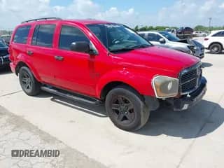 2005 Dodge Durango SLT with VIN 1D4HD48N25F529505, listed as a IAAI auction lot 42676467 with 230,383 mi miles and . Bid and sale history available at DreamBid. Image 1.