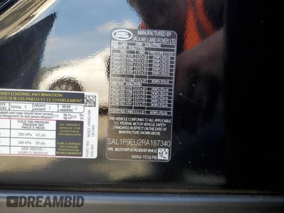 2024 Land Rover Range Rover Sport SE with VIN SAL1P9EU2RA187340, listed as a Copart auction lot 65549285 with 11,133 mi miles and Salvage title. Bid and sale history available at DreamBid. Image 14.