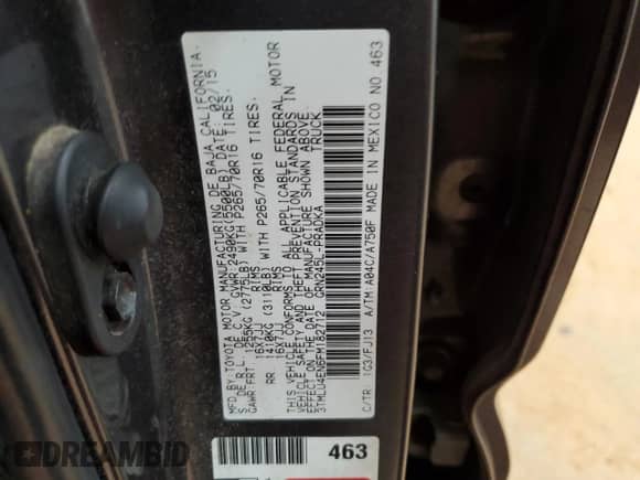 2015 Toyota Tacoma с VIN 3TMLU4EN6FM182712, выставлен на аукционе Copart как лот 83875505 с пробегом 271 991 миль миль и Списание • Salvage title. История ставок и продаж доступна на DreamBid. Изображение 12.