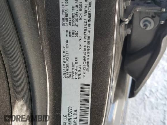 2022 Ram 1500 Laramie z VIN 1C6RREJM5NN173770, wystawiony jako Copart lot #72835314 z przebiegiem 35 379 mil mil oraz Szkoda całkowita • Salvage title. Historia ofert i sprzedaży dostępna na DreamBid. Obrazek 13.