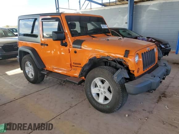 2013 Jeep Wrangler Sport with VIN 1C4AJWAG9DL531038, listed as a Copart auction lot 43251705 with 58,862 mi miles and Salvage title. Bid and sale history available at DreamBid. Image 4.