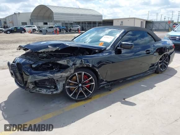 2023 BMW 4 Series 430i with VIN WBA23AT0XPCL41770, listed as a IAAI auction lot 42586472 with 38,241 mi miles and . Bid and sale history available at DreamBid. Image 2.