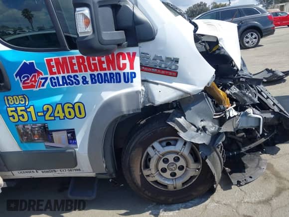 2017 Ram ProMaster Cargo with VIN 3C6URVHGXHE510548, listed as a IAAI auction lot 43369324 with 53,428 mi miles and . Bid and sale history available at DreamBid. Image 19.