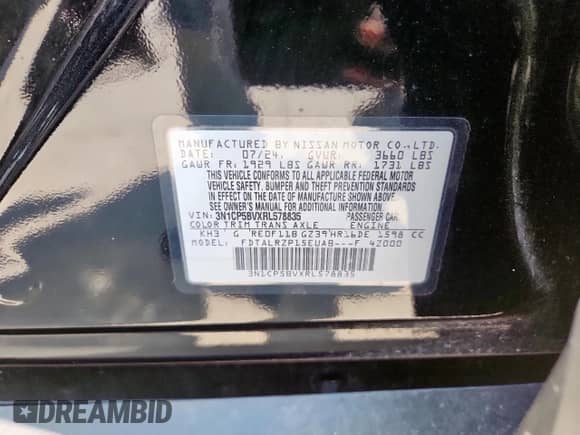 2024 Nissan Kicks S с VIN 3N1CP5BVXRL578835, выставлен на аукционе Copart как лот 81322615 с пробегом 15 029 миль миль и Списание • Salvage title. История ставок и продаж доступна на DreamBid. Изображение 14.