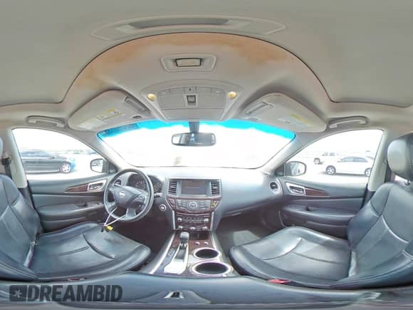 2014 Nissan Pathfinder Platinum with VIN 5N1AR2MN7EC729366, listed as a Copart auction lot 80098135 with 134,557 mi miles and Salvage title. Bid and sale history available at DreamBid. Image 15.