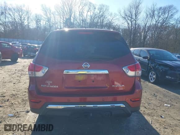 2013 Nissan Pathfinder SL with VIN 5N1AR2MN0DC665105, listed as a IAAI auction lot 41331282 with 184,155 mi miles and . Bid and sale history available at DreamBid. Image 16.