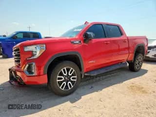 2021 GMC Sierra 1500 AT4 with VIN 3GTU9EET7MG235410, listed as a Copart auction lot 70084155 with 117,437 mi miles and Salvage title. Bid and sale history available at DreamBid. Image 1.