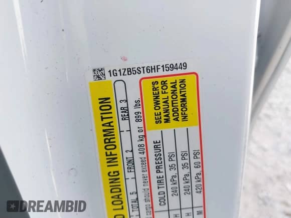 2017 Chevrolet Malibu LS с VIN 1G1ZB5ST6HF159449, выставлен на аукционе IAAI как лот 43370810 с пробегом 138 329 миль миль и . История ставок и продаж доступна на DreamBid. Изображение 9.