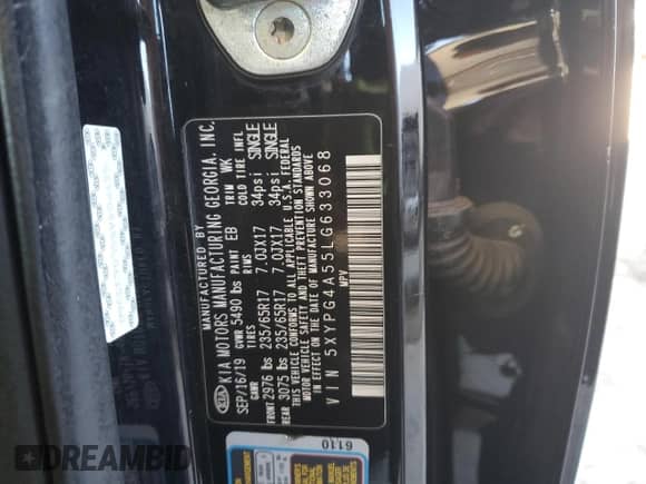 2020 Kia Sorento LX с VIN 5XYPG4A55LG633068, выставлен на аукционе Copart как лот 86477505 с пробегом 127 007 миль миль и Чистый • Clean title. История ставок и продаж доступна на DreamBid. Изображение 12.