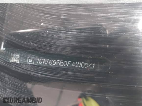 2014 Chevrolet Sonic RS with VIN 1G1JG6SB5E4210541, listed as a IAAI auction lot 43242084 with 146,454 mi miles and . Bid and sale history available at DreamBid. Image 9.