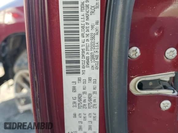 2016 Ram 1500 Lone Star с VIN 1C6RR7LT2GS315822, выставлен на аукционе Copart как лот 84877955 с пробегом 119 621 миль миль и На запчасти • Non repairable. История ставок и продаж доступна на DreamBid. Изображение 12.