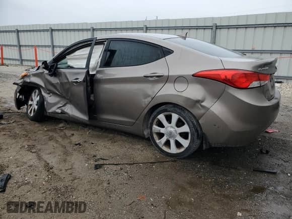 2012 Hyundai Elantra Limited with VIN 5NPDH4AE3CH136190, listed as a Copart auction lot 85380815 with 147,854 mi miles and Salvage title. Bid and sale history available at DreamBid. Image 2.