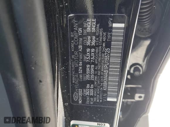 2023 Hyundai Ioniq 5 SE Standard Range z VIN KM8KM4AB1PU155725, wystawiony jako Copart lot #89190945 z przebiegiem 15 890 mil mil oraz Szkoda całkowita • Salvage title. Historia ofert i sprzedaży dostępna na DreamBid. Obrazek 13.
