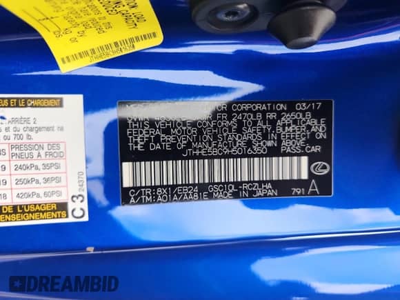 2017 Lexus RC 350 F Sport с VIN JTHHE5BC9H5016350, выставлен на аукционе Copart как лот 85495965 с пробегом 84 271 миль миль и Списание • Salvage title. История ставок и продаж доступна на DreamBid. Изображение 12.