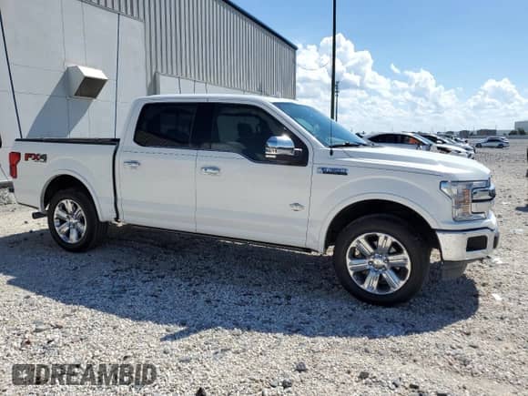 2020 Ford F-150 XLT with VIN 1FTEW1E46LFC53685, listed as a Copart auction lot 84377335 with 81,441 mi miles and Salvage title. Bid and sale history available at DreamBid. Image 4.