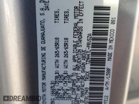 2025 Toyota Tacoma TRD Sport Hybrid с VIN 3TYLC5LNXST017949, выставлен на аукционе Copart как лот 71469815 с пробегом 20 550 миль миль и Списание • Salvage title. История ставок и продаж доступна на DreamBid. Изображение 12.