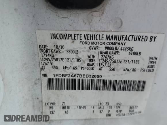 2011 Ford F-250 XL с VIN 1FDBF2A67BEB32650, выставлен на аукционе Copart как лот 88684165 с пробегом 138 318 миль миль и Списание • Salvage title. История ставок и продаж доступна на DreamBid. Изображение 12.