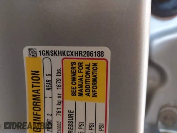 2017 Chevrolet Suburban LT с VIN 1GNSKHKCXHR206188, выставлен на аукционе IAAI как лот 42972020 с пробегом 115 426 миль миль и . История ставок и продаж доступна на DreamBid. Изображение 9.