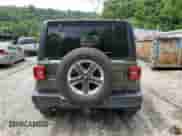 2022 Jeep Wrangler Unlimited Sahara Altitude with VIN 1C4HJXEG1NW172377, listed as a Copart auction lot 63107395 with 33,920 mi miles and Salvage title. Bid and sale history available at DreamBid. Image 6.