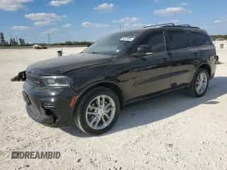 2023 Dodge Durango GT Premium with VIN 1C4RDJDGXPC636748, listed as a Copart auction lot 86288985 with 56,177 mi miles and Salvage title. Bid and sale history available at DreamBid. Image 1.