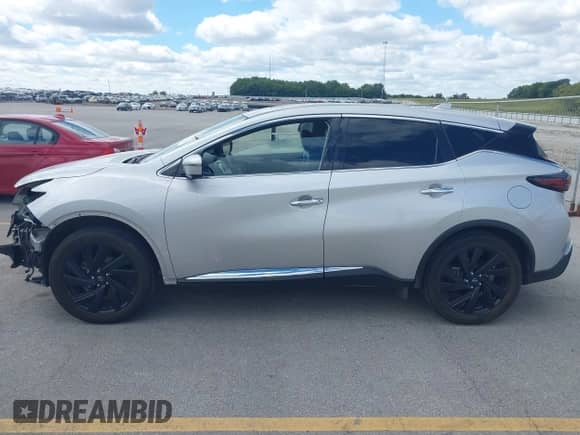 2023 Nissan Murano SL with VIN 5N1AZ2CS5PC127012, listed as a IAAI auction lot 43146907 with 65,435 mi miles and . Bid and sale history available at DreamBid. Image 14.
