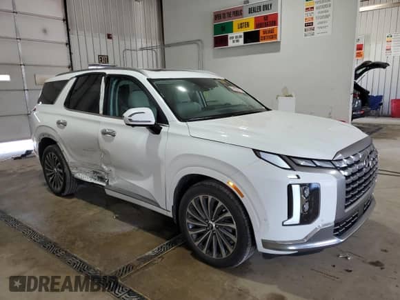 2025 Hyundai Palisade Calligraphy с VIN KM8R7DGE8SU853877, выставлен на аукционе Copart как лот 64552515 с пробегом 7 632 миль миль и Списание • Salvage title. История ставок и продаж доступна на DreamBid. Изображение 4.