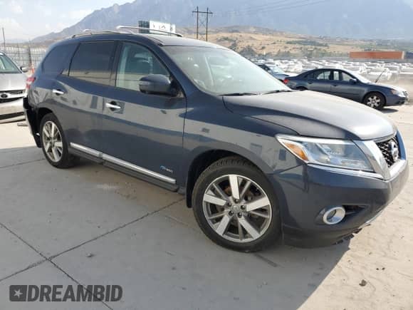 2014 Nissan Pathfinder SV Hybrid with VIN 5N1CR2MM6EC634507, listed as a Copart auction lot 65067715 with 144,623 mi miles and Salvage title. Bid and sale history available at DreamBid. Image 4.