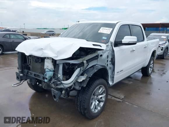 2021 Ram 1500 Laramie z VIN 1C6SRFJT6MN626727, wystawiony jako IAAI lot #42934254 z przebiegiem 79 084 mil mil oraz . Historia ofert i sprzedaży dostępna na DreamBid. Obrazek 2.