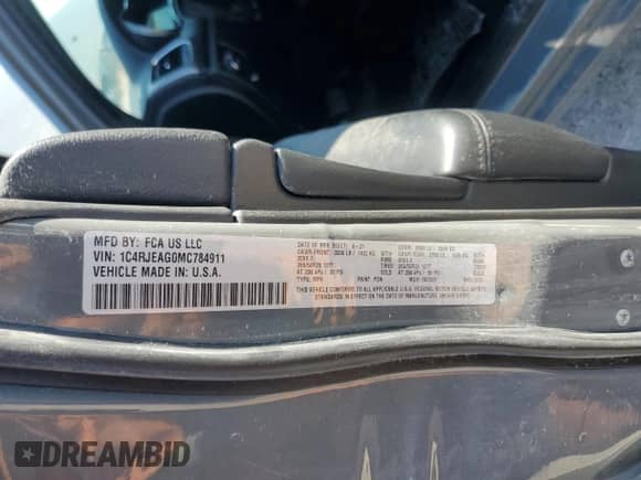 2021 Jeep Grand Cherokee Laredo X z VIN 1C4RJEAG0MC784911, wystawiony jako Copart lot #87283835 z przebiegiem 32 334 mil mil oraz Szkoda całkowita • Salvage title. Historia ofert i sprzedaży dostępna na DreamBid. Obrazek 13.