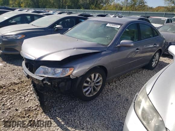 2007 Hyundai Azera SE с VIN KMHFC46F67A185837, выставлен на аукционе Copart как лот 74260854 с пробегом 109 970 миль миль и Списание • Salvage title. История ставок и продаж доступна на DreamBid. Изображение 1.