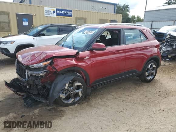 2025 Hyundai Venue SEL с VIN KMHRC8A3XSU370188, выставлен на аукционе Copart как лот 84652875 с пробегом 24 727 миль миль и На запчасти • Non repairable. История ставок и продаж доступна на DreamBid. Изображение 1.