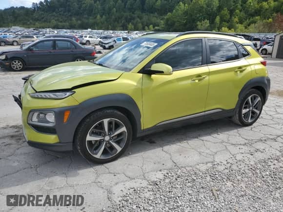 2019 Hyundai Kona Limited with VIN KM8K33A56KU375586, listed as a Copart auction lot 70500485 with 102,989 mi miles and Salvage title. Bid and sale history available at DreamBid. Image 1.