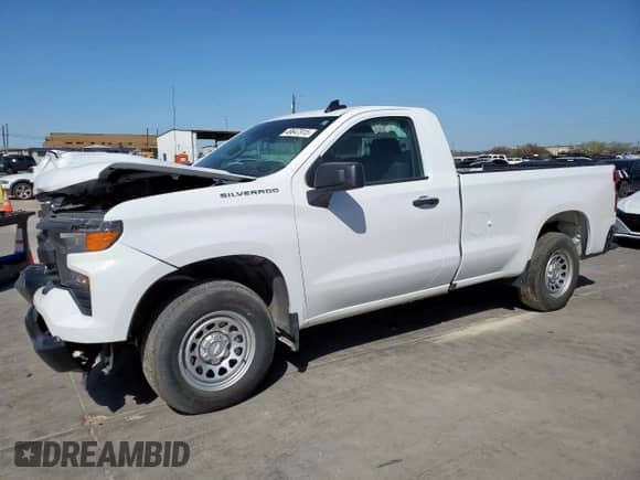 2024 Chevrolet Silverado 1500 Work Truck с VIN 3GCNAAEK1RG106629, выставлен на аукционе Copart как лот 49647915 с пробегом Не указан миль и Списание • Salvage title. История ставок и продаж доступна на DreamBid. Изображение 1.